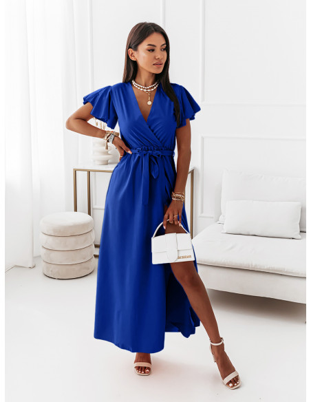 Elegancka sukienka maxi CAROLINE - chabrowa