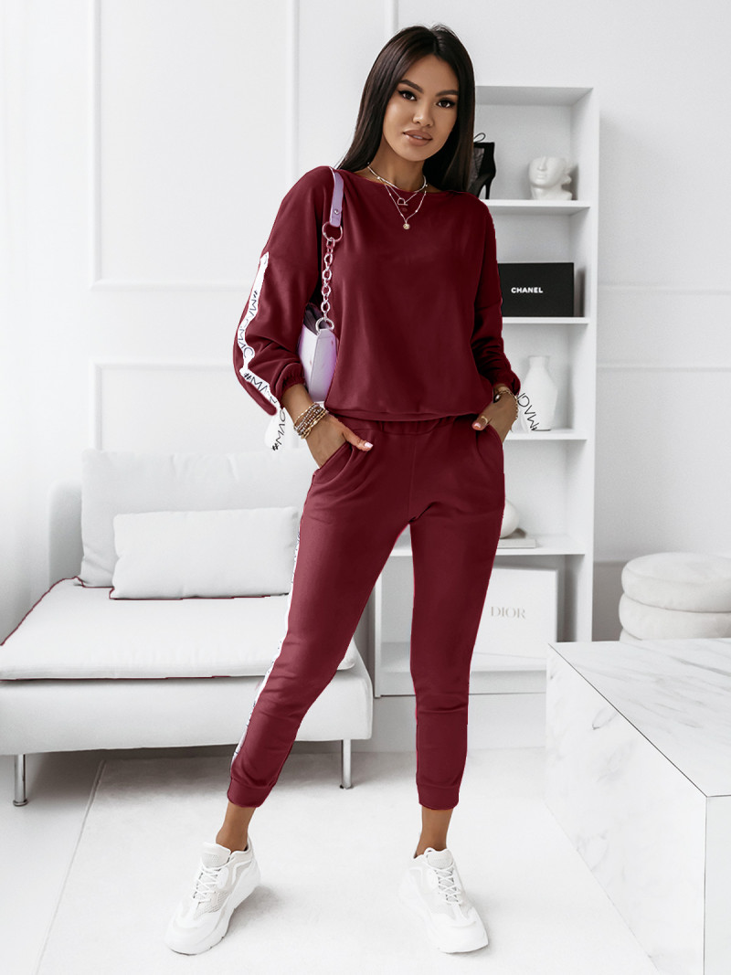 Welurowy komplet bluza+spodnie WALIA-...