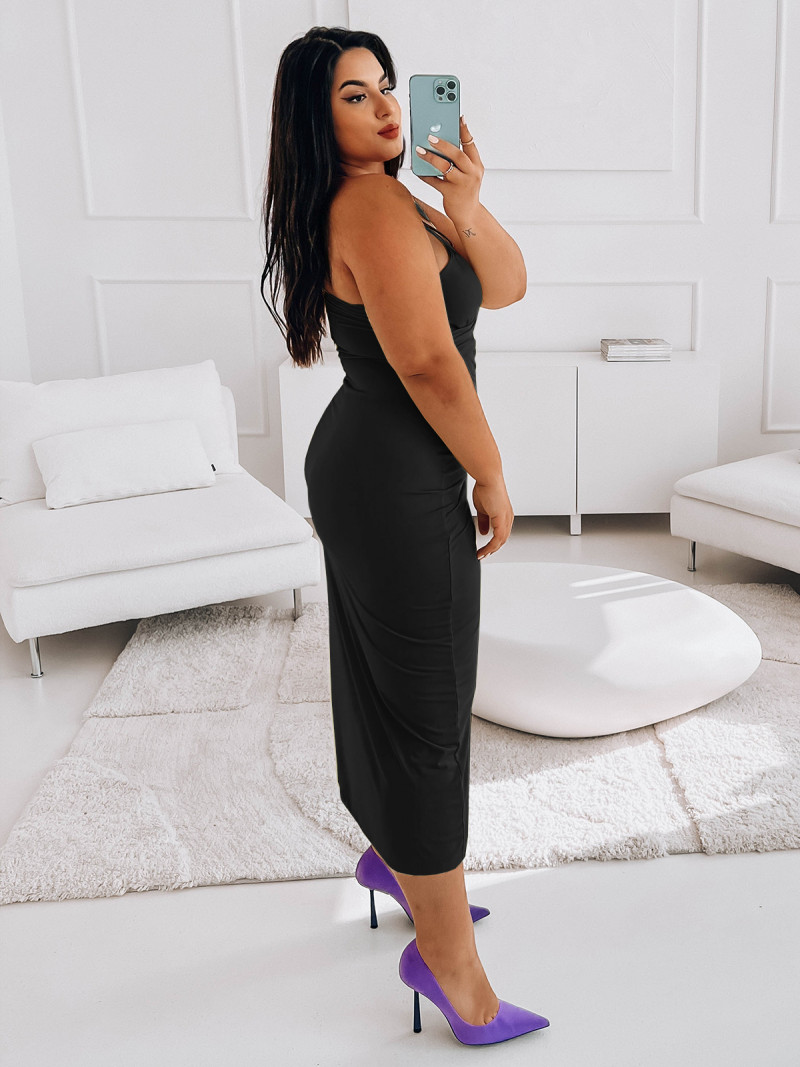 Elegancka midi sukienka PLUS SIZE na...