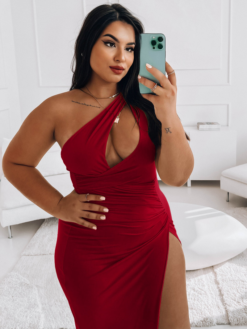 Elegancka midi sukienka PLUS SIZE na...