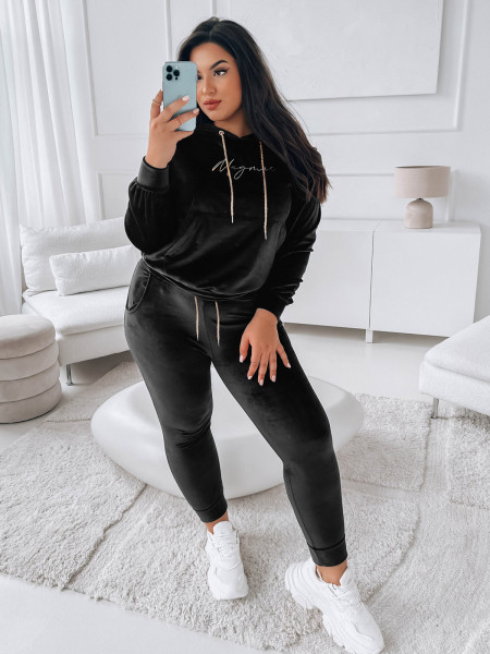 PLUS SIZE Welurowy komplet...