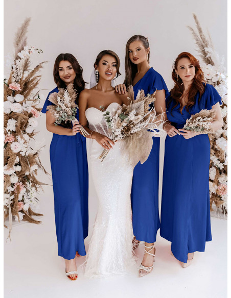 Elegancka sukienka maxi CAROLINE - chabrowa