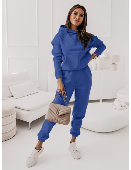 Komplet dresowy bluza spodnie - COOL - chabrowy