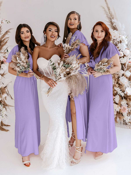 Elegancka sukienka maxi CAROLINE - lila
