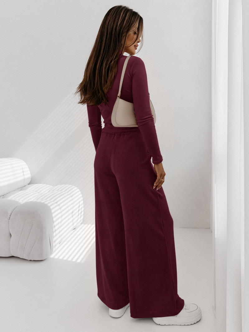 Welurowy dres spodnie + bluza ROSE -...