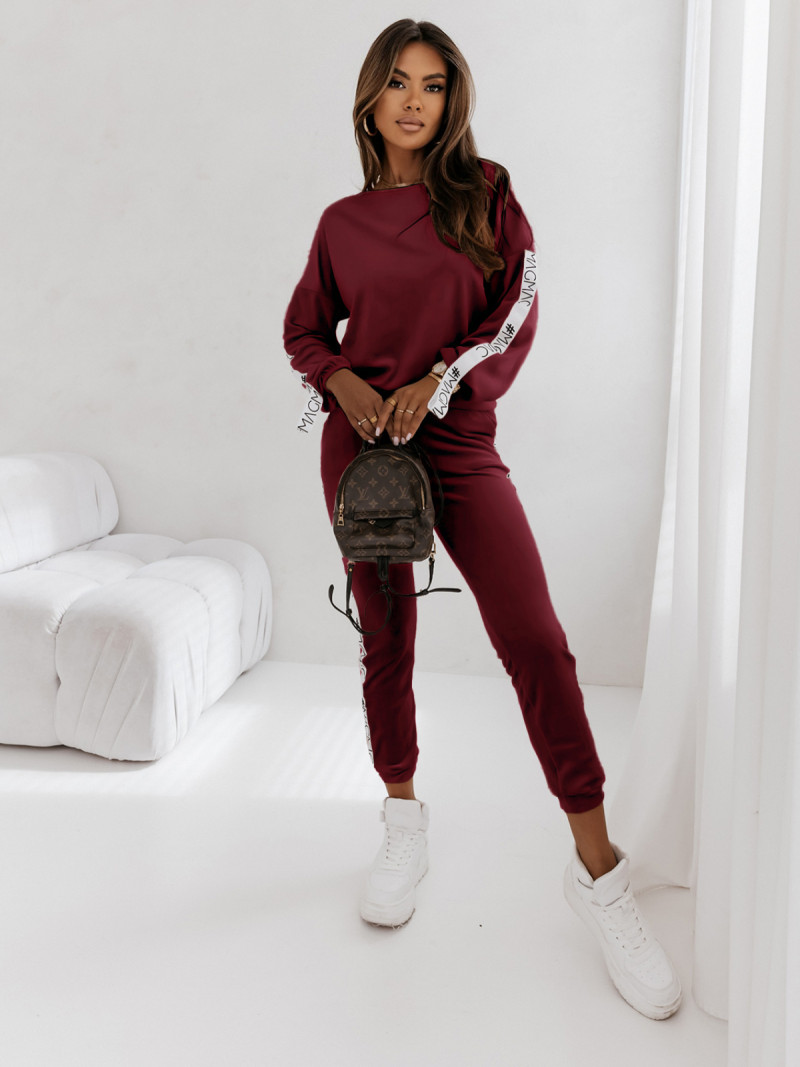 Welurowy komplet bluza+spodnie WALIA-...