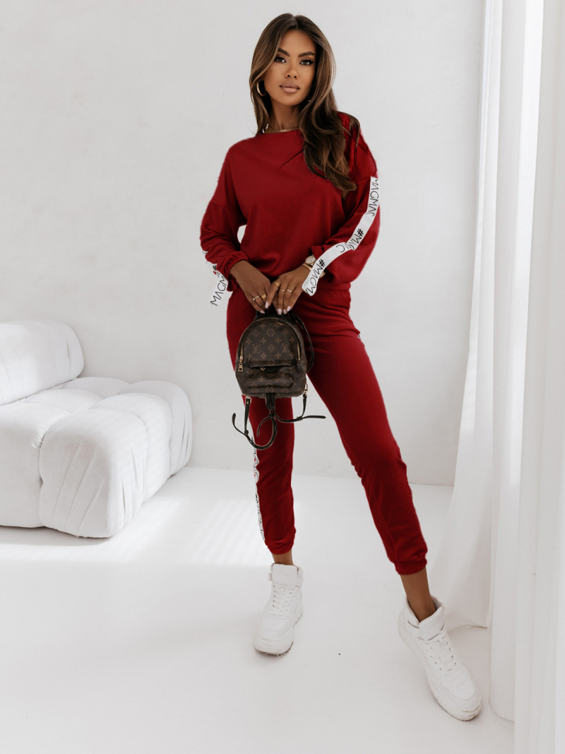 Welurowy komplet bluza+spodnie WALIA...