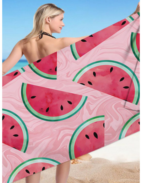 Stylowy plażowy ręcznik w arbuzy - wzór 1