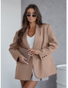 Długa marynarka oversize RIVIERA - cappuccino mocca