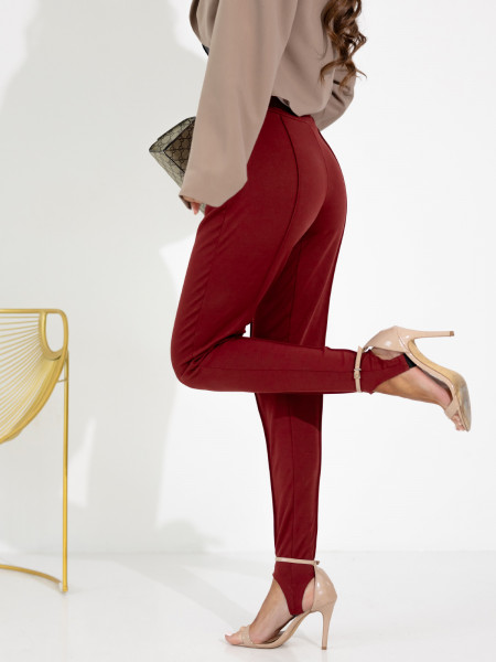 Stylowe legginsy narciary ARALYN - bordowe 2
