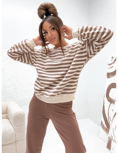 Komplet dresowy bluza i spodnie BAXY - cappuccino