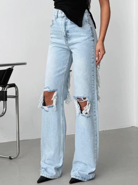 Stylowe spodnie jeansy z dziurami BERRY - jeans 2